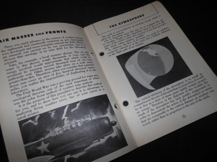 WW2 US Navy Training Handbook - AIR MASSES & FRONTS - PBY Gunner Veteran Estate - Image 5