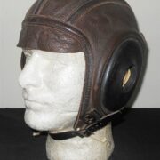 WW II US Navy Aircraft - TYPE AN-6540 LEATHER FLIGHT HELMET - SUPERB - NOS!