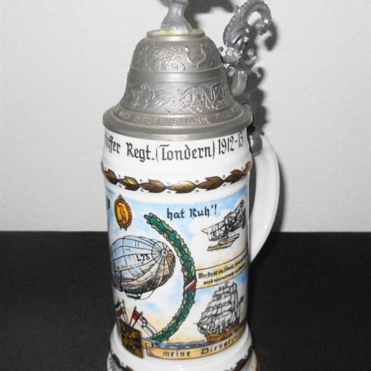 WW1 Imperial Prussian Army - REGIMENTAL STEIN - 1. MARINE LUFTSCHIFFER - NICE!