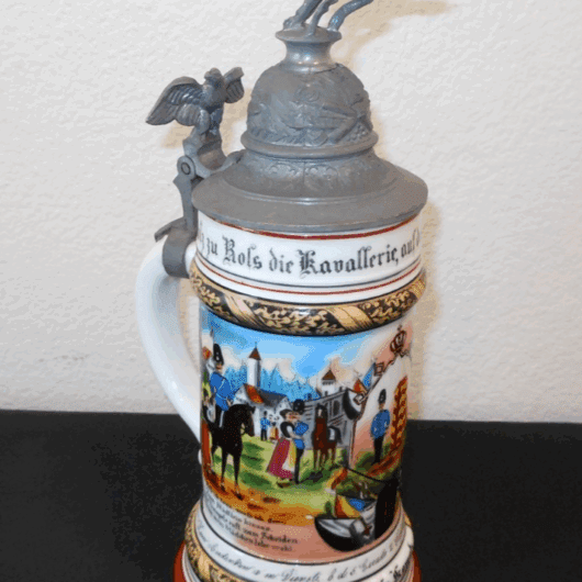 WW1 Imperial Prussian Army - REGIMENTAL STEIN - 5 ESCADR 2 GROSSH MECKLB PAROHIM