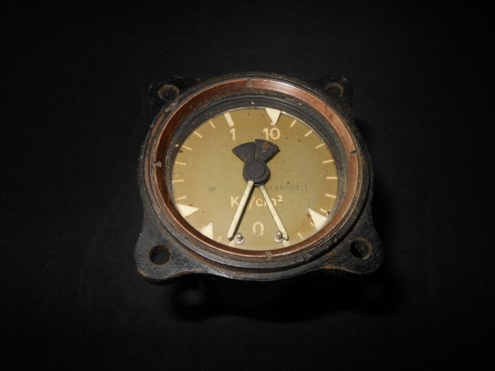 WW2 German Luftwaffe Doppeldruckmesser - DUAL PRESSURE GAUGE - Fi156 Me108 Fw44 - Image 3