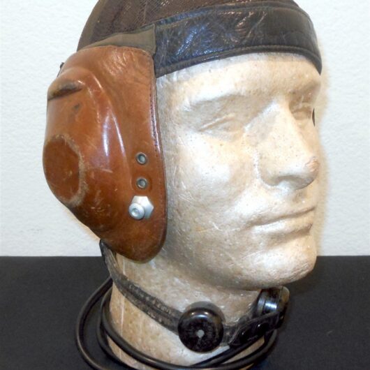 WW2 German Luftwaffe LKpN101 Netzkopfhaube - SUMMER PILOT FLIGHT HELMET - NAMED!