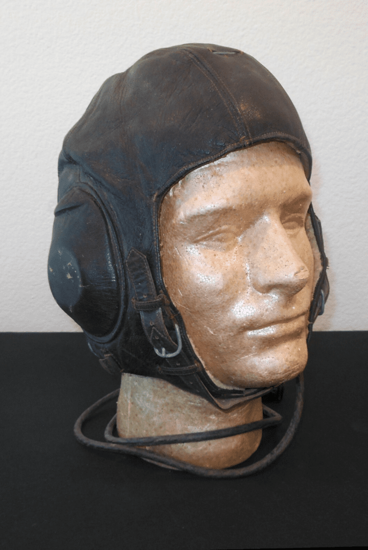 WW2 German Luftwaffe LKpW101 Fliegerkopfhaube - WINTER FLIGHT HELMET - LARGE!