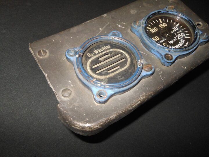 WW2 German Luftwaffe Sauerstoff Anlage - OXYGEN SYSTEM PANEL - Ju87 D - RARE! - Image 4