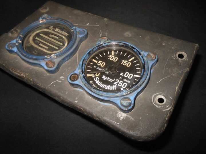 WW2 German Luftwaffe Sauerstoff Anlage - OXYGEN SYSTEM PANEL - Ju87 D - RARE! - Image 5