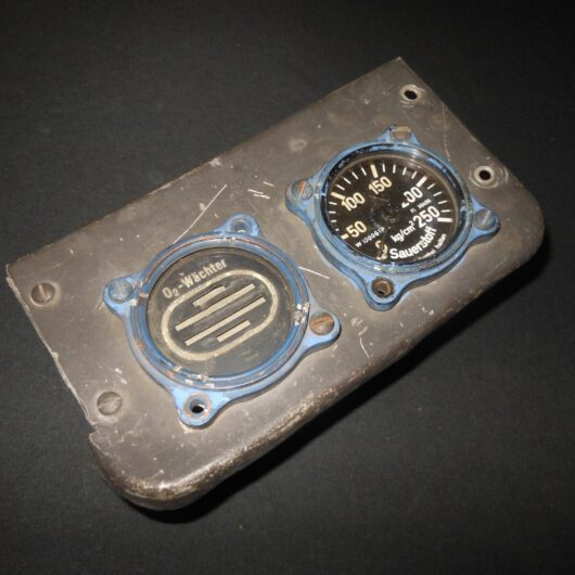 WW2 German Luftwaffe Sauerstoff Anlage - OXYGEN SYSTEM PANEL - Ju87 D - RARE!