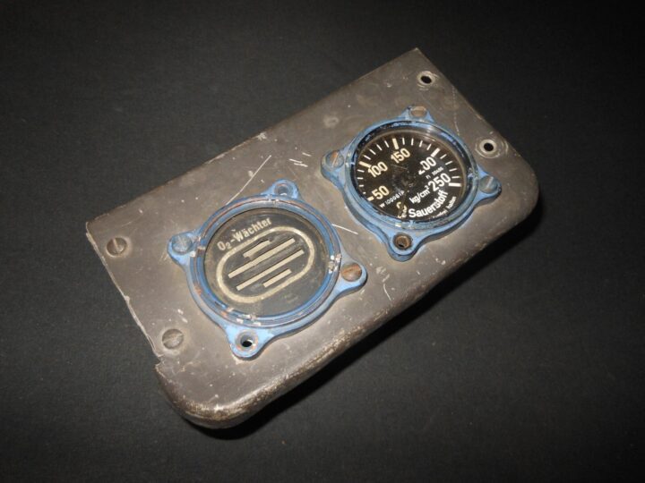 WW2 German Luftwaffe Sauerstoff Anlage - OXYGEN SYSTEM PANEL - Ju87 D - RARE!