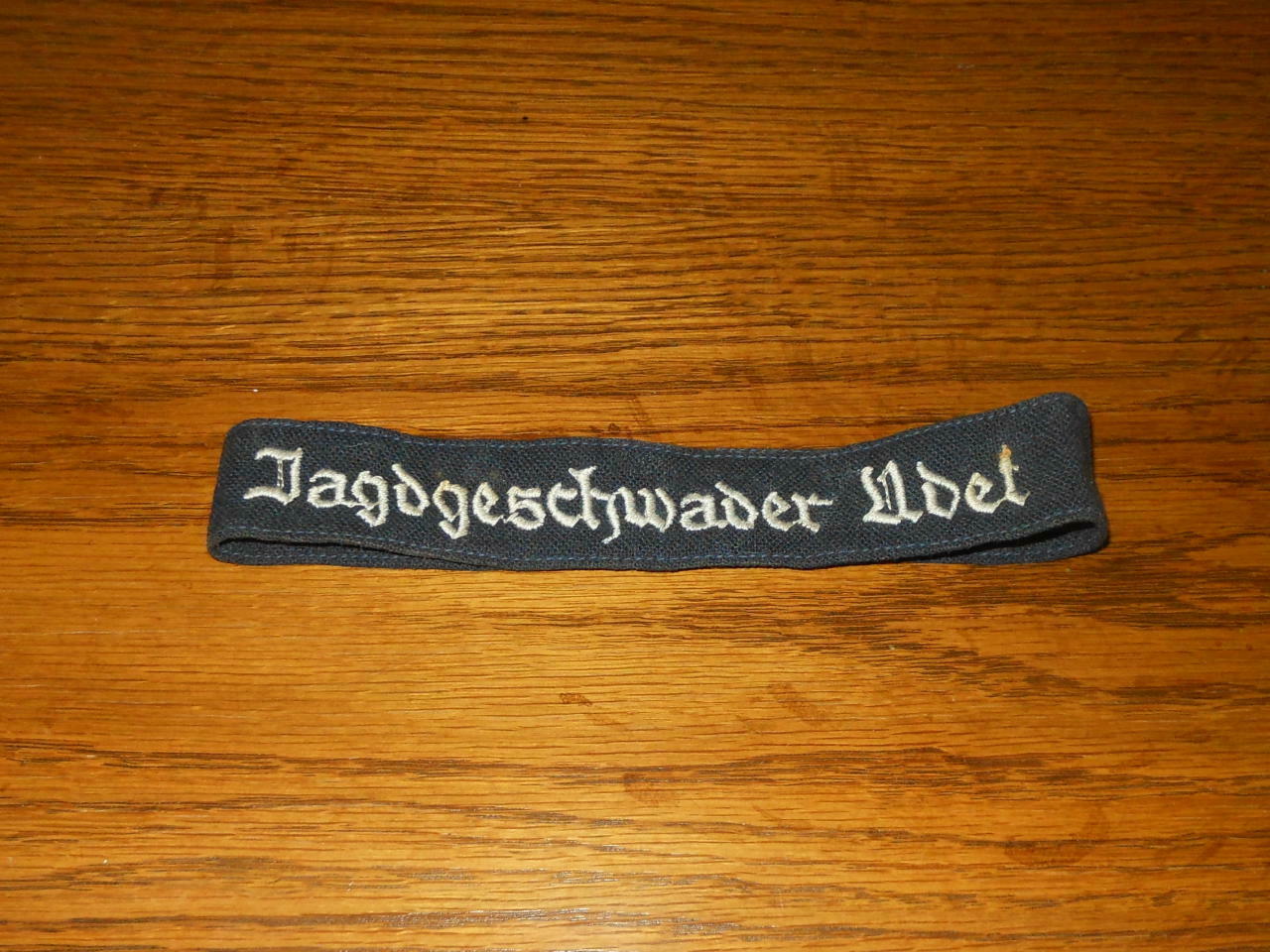 German Luftwaffe Jagdgeschwader UDET Cuff title Wool Blue 