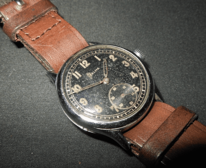 WW2 German Wehrmacht Dienstuhr - PERSONAL SERVICE WATCH - HELMA - PUBLISHED!