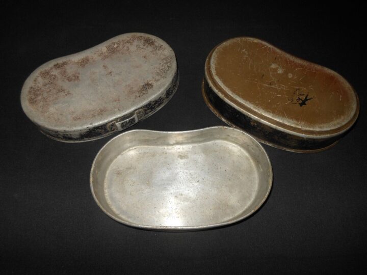 WW2 Imperial Japanese Army - EM / NCO MESS KIT LIDS x3 - VERY NICE!