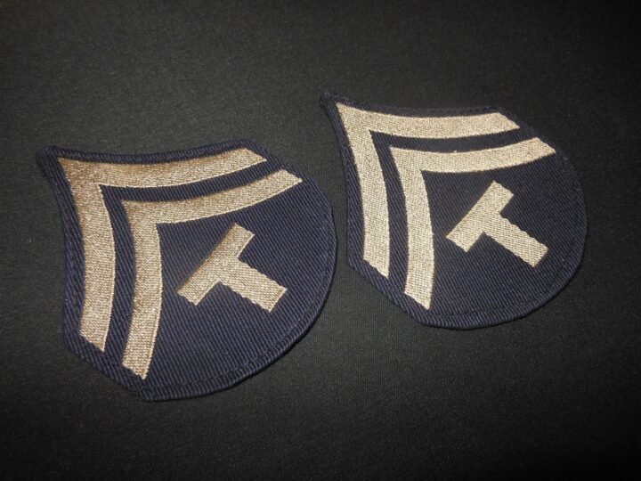 WW2 US Army Air Force - T/5 TEC 5 TECHNICAL RANK SLEEVE CHEVRONS - VERY NICE!