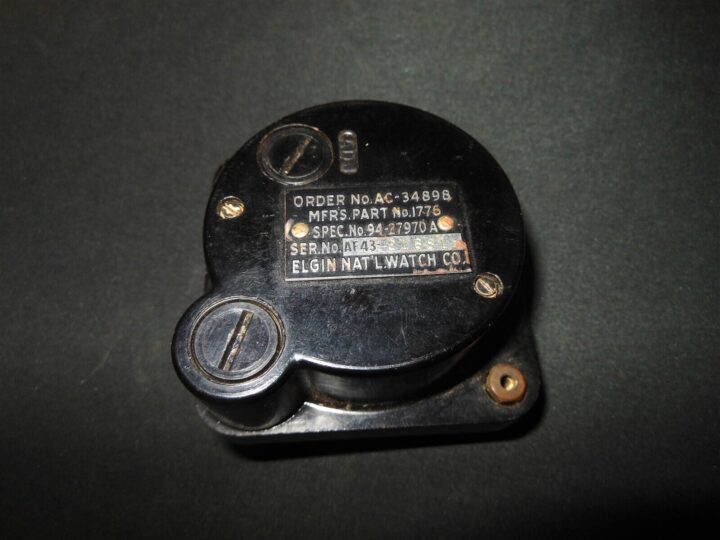 WW2 US Army Aircraft A-11 / AF43 - ELGIN COCKPIT CLOCK - P-40 P-51 - NICE! - Image 7