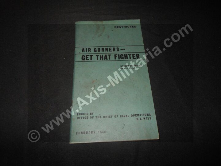 WW2 US Navy Training Handbook - GET THAT FIGHTER - PBY Gunner Veteran Estate - Image 3