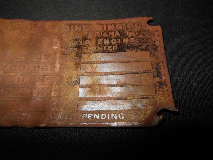 WW2 USAAF Army Aircraft - ENGINE DATA PLATE - ALLISON V-1710 - P-40 E WARHAWK - Image 5