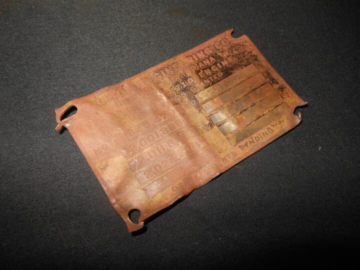 WW2 USAAF Army Aircraft - ENGINE DATA PLATE - ALLISON V-1710 - P-40 E WARHAWK