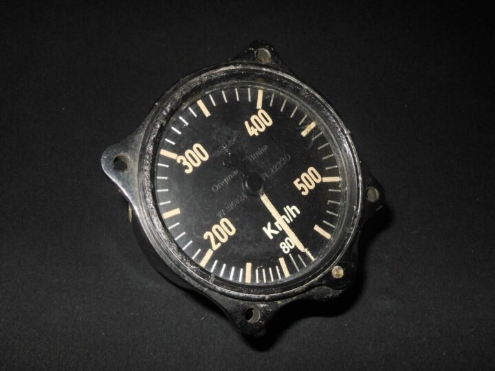 WW II German Aircraft Fahrtmesser - AIRSPEED INDICATOR - Me108 He111 Ju52 - NOS