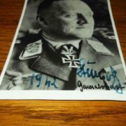WW II German Army Autograph - GENERAL HANS-JURGEN STUMPFF - Wartime Signature - Image 4