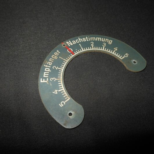 WW II German LW WH KM FuG Funkgerat - RADIO DATA PLATE #7 - TORN KWE PANZER