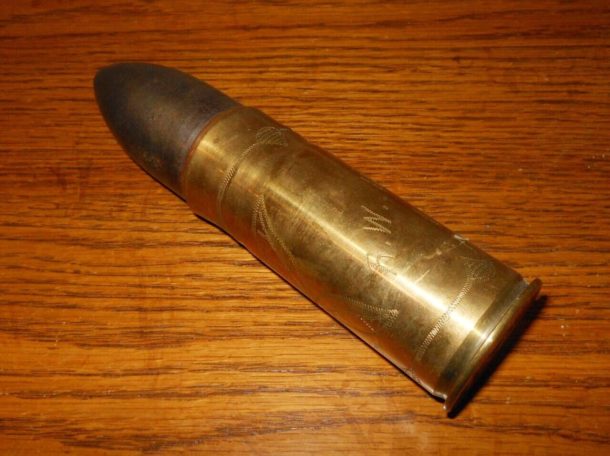 WW1 German Army – 3.7cm INFANTERIEGESCHUTZ M.15 – TRENCH ART ROUND ...