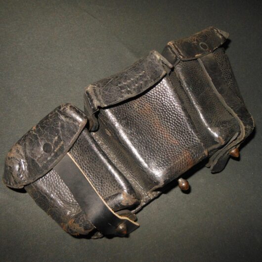 WW1 Imperial Prussian Army - GEW98 LEATHER AMMUNITION POUCH - UNIT MARKED - NICE