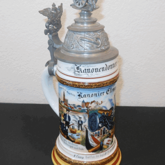 WW1 Imperial Prussian Army - REGIMENTAL STEIN - 8. COMP BND FUS ART REGT STRAS.