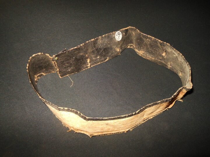 WW1 Imperial Prussian Schirmmütze / Tellermutze - LEATHER SWEATBAND - VERY NICE!
