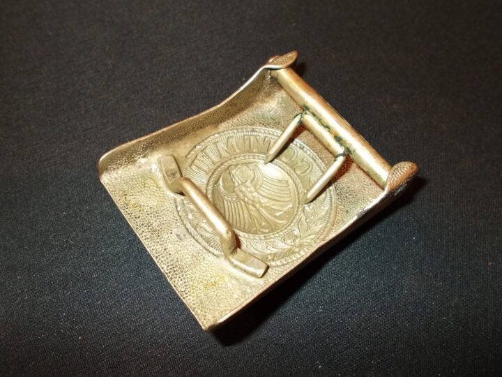 WW1 / WW2 German Army Heer - EM/NCO WEIMAR INTERWAR BELT BUCKLE - SUPERB! - Image 4