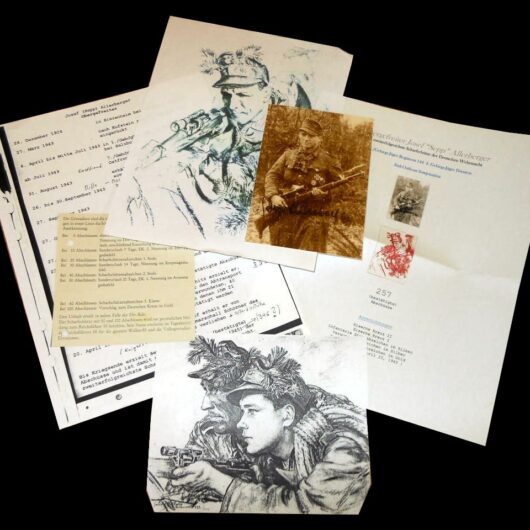 WW2 German Heer - AUTOGRAPHED PHOTO GROUPING - JOSEF ALERBERGER - POST WAR #3