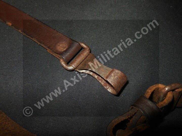 WW2 German Wehrmacht Hitler Youth Schulterreimen - LEATHER CROSS STRAP - NICE! - Image 3