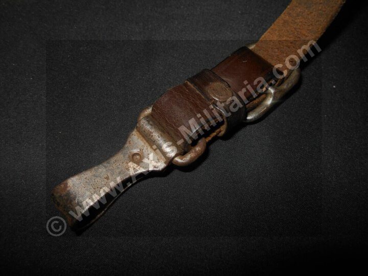 WW2 German Wehrmacht Hitler Youth Schulterreimen - LEATHER CROSS STRAP - NICE! - Image 6