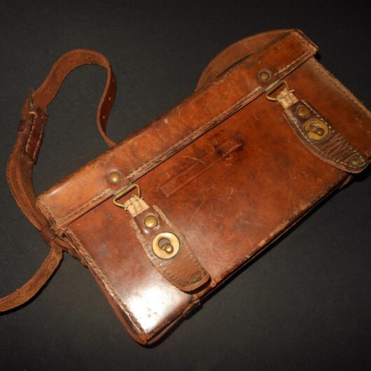 WW2 Imperial Japanese Army - LEATHER EQUIPMENT CASE w/ STRAP - ENGINEER - NICE!