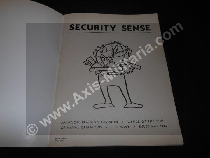 WW2 US Navy Training Handbook - SECURITY SENSE - PBY Gunner Veteran Estate - Image 4