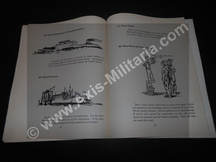 WW2 US Navy Training Handbook - SECURITY SENSE - PBY Gunner Veteran Estate - Image 9