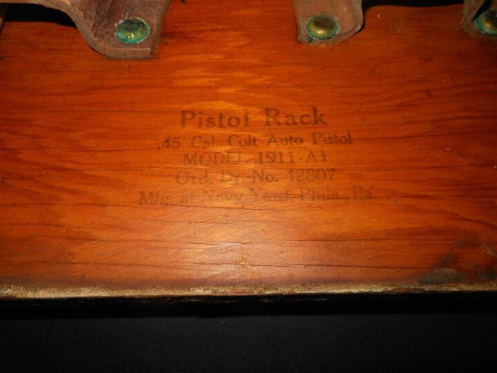 WW2 US Navy Warship - .45 COLT M1911 PISTOL RACK - EMERGENCY BOARDING #1 - RARE! - Image 7