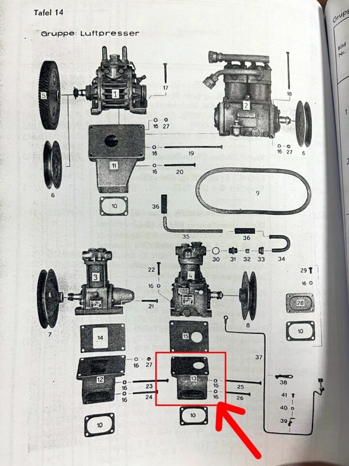 WW II German  Luftpresser - AIR COMPRESSOR MOUNT - MAYBACH HL42 / 54 Sd.Kfz RARE - Image 8