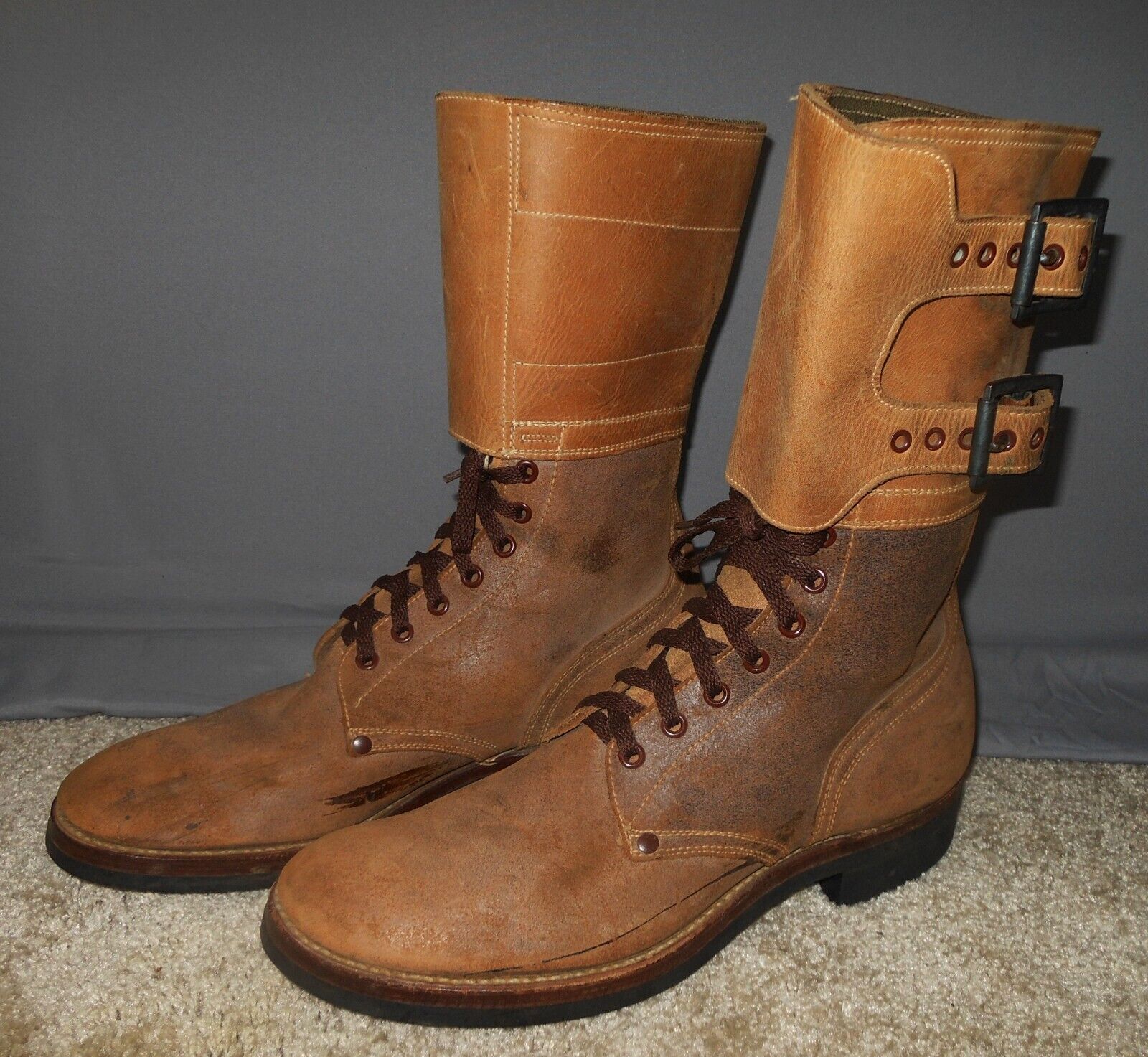 WW II US Army M1943 – DOUBLE BUCKLE COMBAT BOOTS – 1944 – NEW OLD STOCK ...