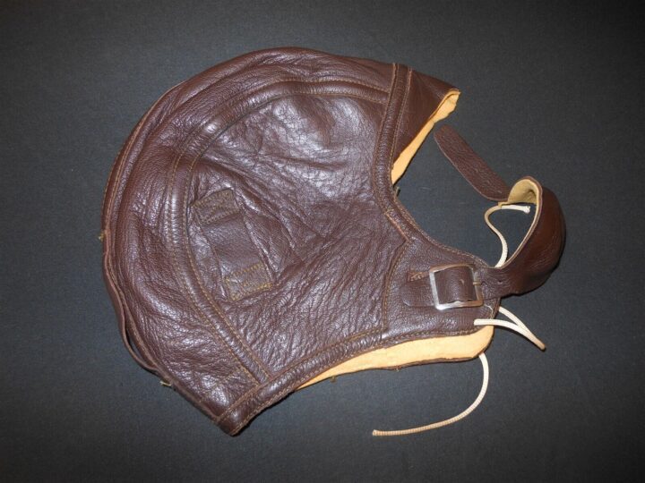 WW II US Navy / Marines Aircraft - TYPE NAF 1092 LEATHER FLIGHT HELMET - NICE! - Image 6