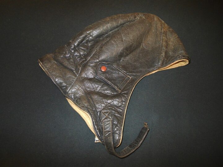 WW1 German Fliegertruppe Fliegerkopfhaube - PILOT LEATHER FLIGHT CAP - NICE! - Image 11