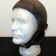WW1 German Fliegertruppe Fliegerkopfhaube - PILOT LEATHER FLIGHT CAP - NICE!