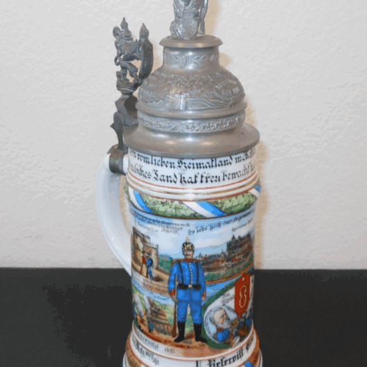 WW1 Imperial Prussian Army - REGIMENTAL STEIN - 8 INF RGT GROSSHERZOG KOMP METZ