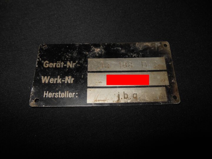 WW2 German Luftwaffe Aircraft Typenschild - MAIN DATA PLATE - Ju188 D-2 - NICE! - Image 3