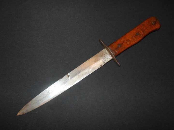 WW2 German Luftwaffe Nahkampfmesser - COMBAT TRENCH KNIFE / DAGGER - "5" - NICE! - Image 5