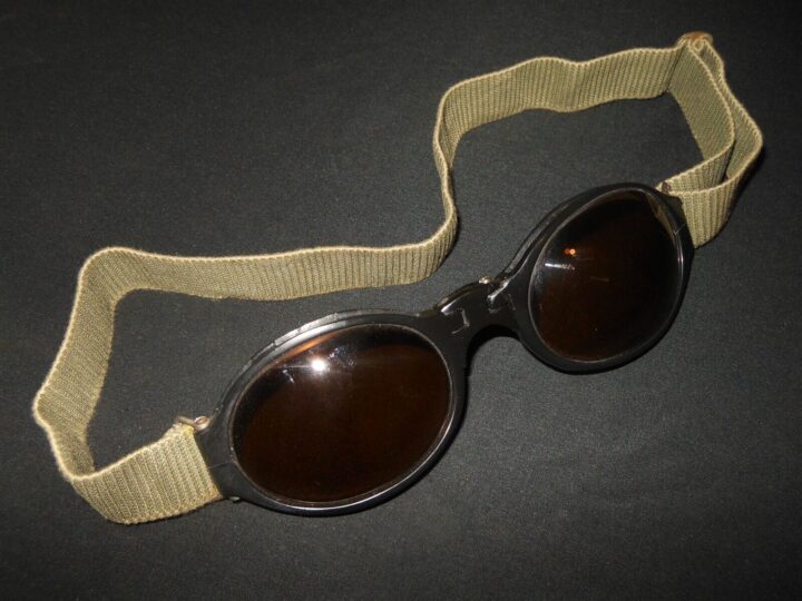 WW2 German Luftwaffe Nitsche u. Gunther - SPLINTER-PROOF PILOT GOGGLES - NICE! - Image 6