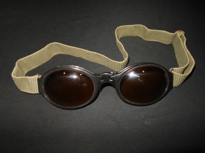 WW2 German Luftwaffe Nitsche u. Gunther - SPLINTER-PROOF PILOT GOGGLES - NICE! - Image 7