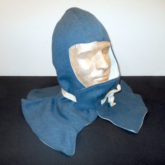 WW2 German Polizei Kopfhaube - BLUE-GREEN/ WHITE REVERSIBLE WINTER HOOD -  NICE!