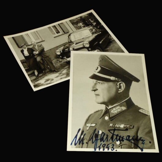 WW2 German Wehrmacht Autograph - MAJOR GENERAL MARTIN HARTMANN - WARTIME SIGNED