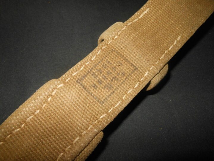 WW2 German Wehrmacht K98 - TROPICAL TAN CANVAS BAYONET FROG - EXCELLENT! - Image 9