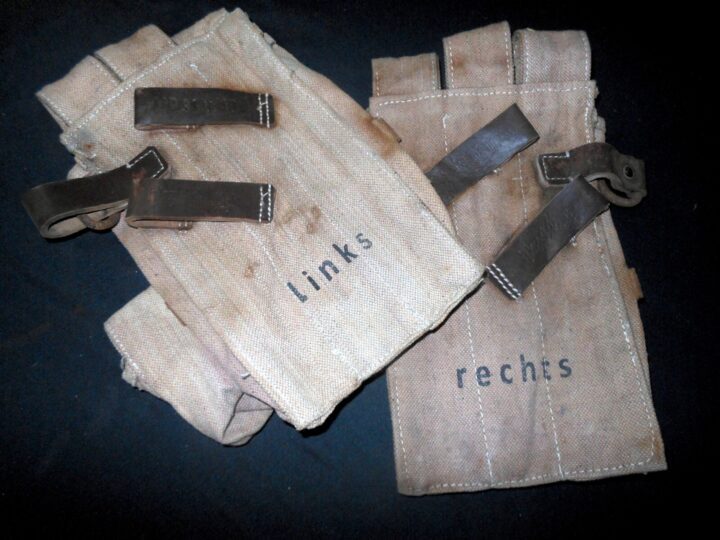 WW2 German Wehrmacht - MP38 / MP40 CANVAS MAGAZINE POUCHES - REPRODUCTION SET #2 - Image 3