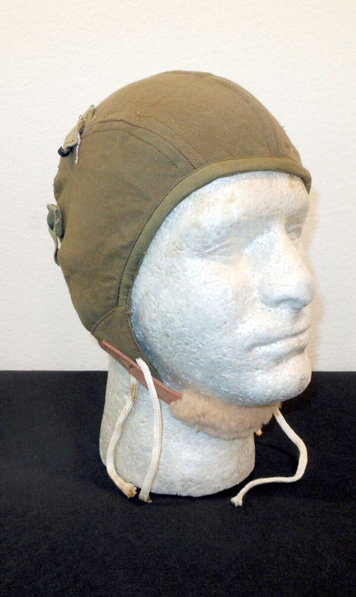 WW2 US Army Air Force Aircraft - TYPE A-9 CLOTH FLIGHT HELMET - COMPLETE - NICE!