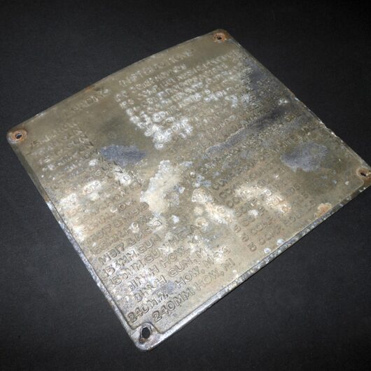 WW2 US Army - M10 AMMUNITION TRAILER LOADING DATA PLATE - VERY NICE!